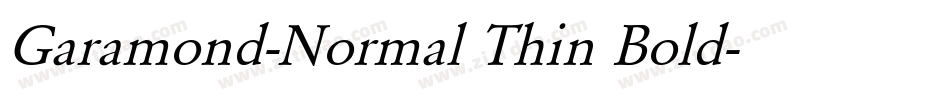 Garamond-Normal Thin Bold字体转换